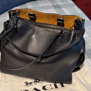 Coach Black Leather Shoulder Bag